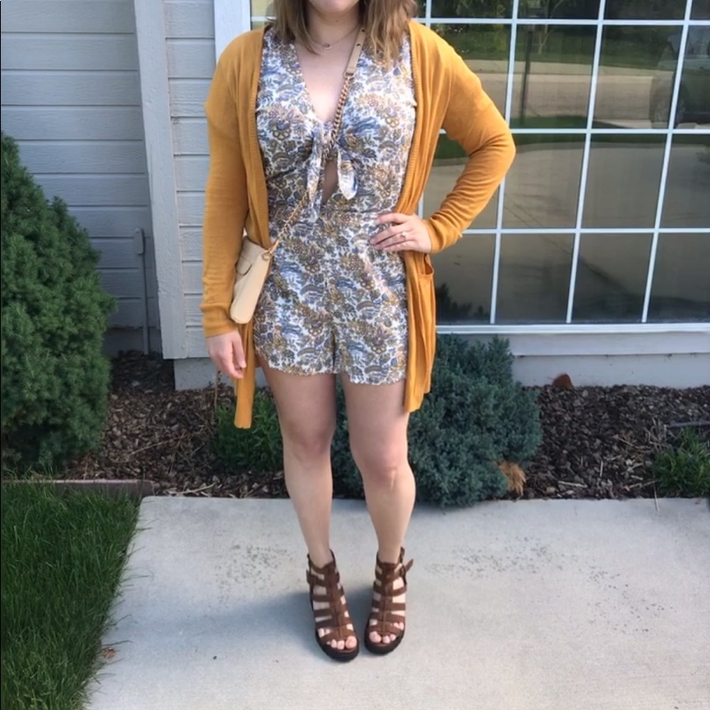 Floral Loft cut-out romper